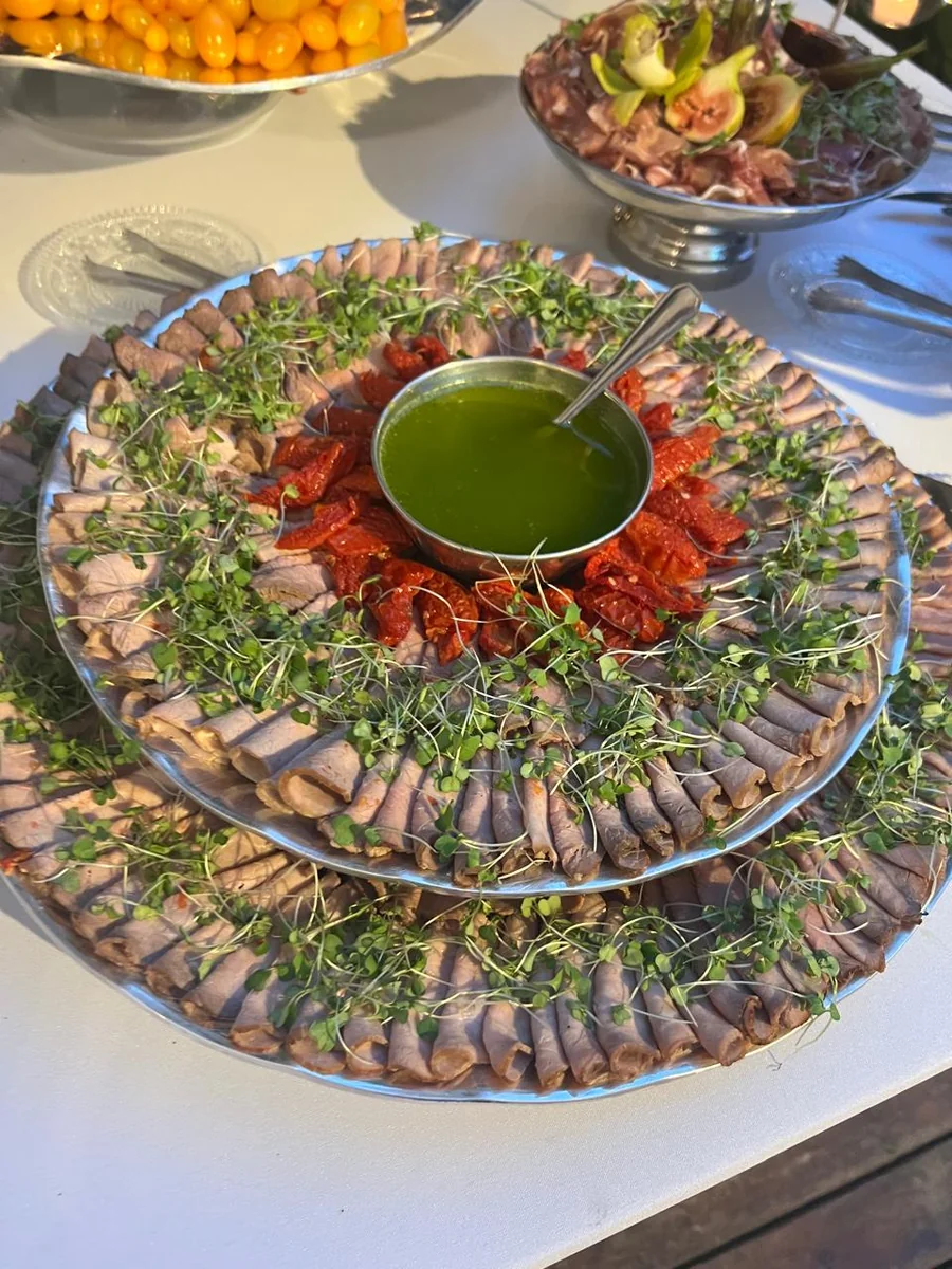 Sobremesa artesanal preparada pelo buffet